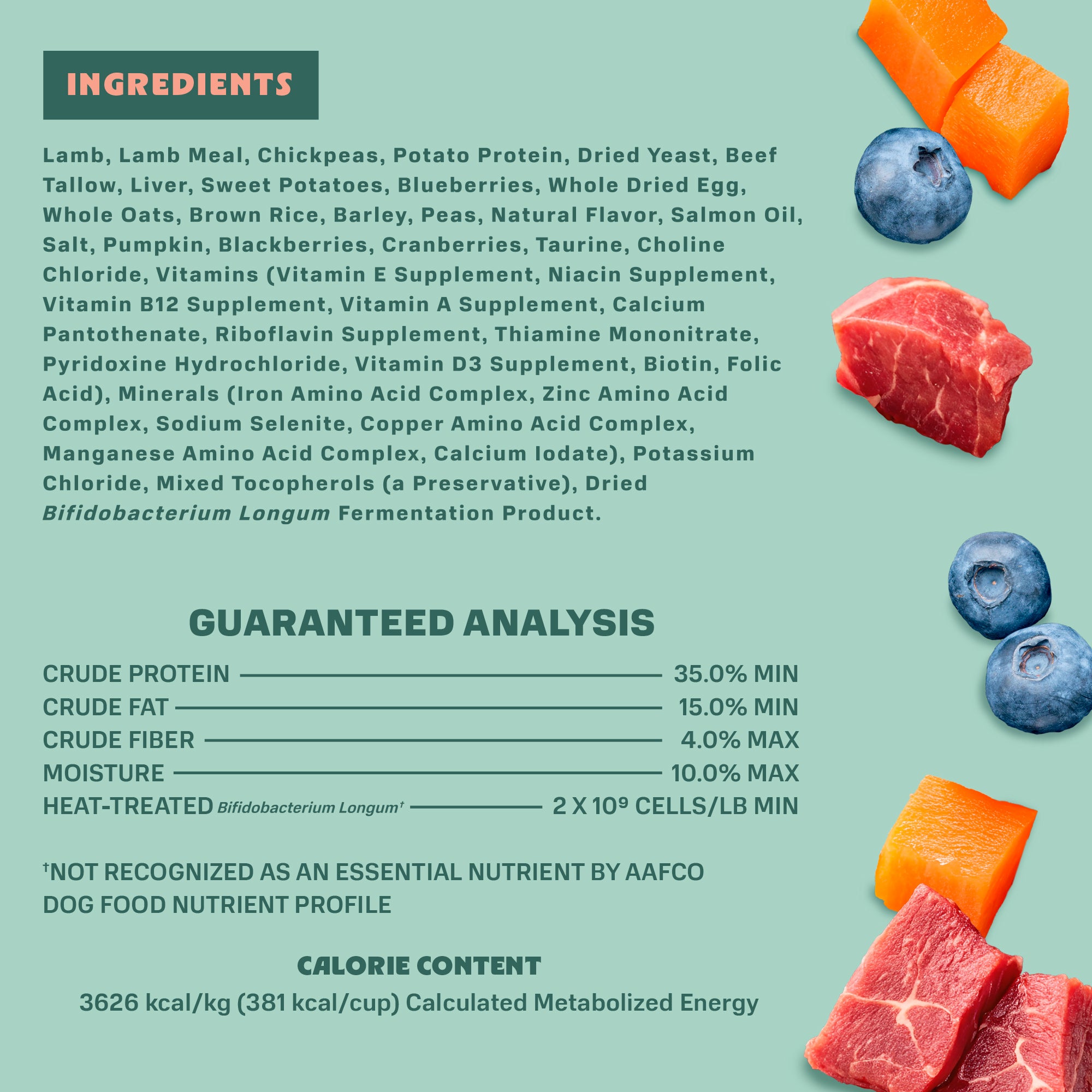 Lamb, Sweet Potato, & Blueberry