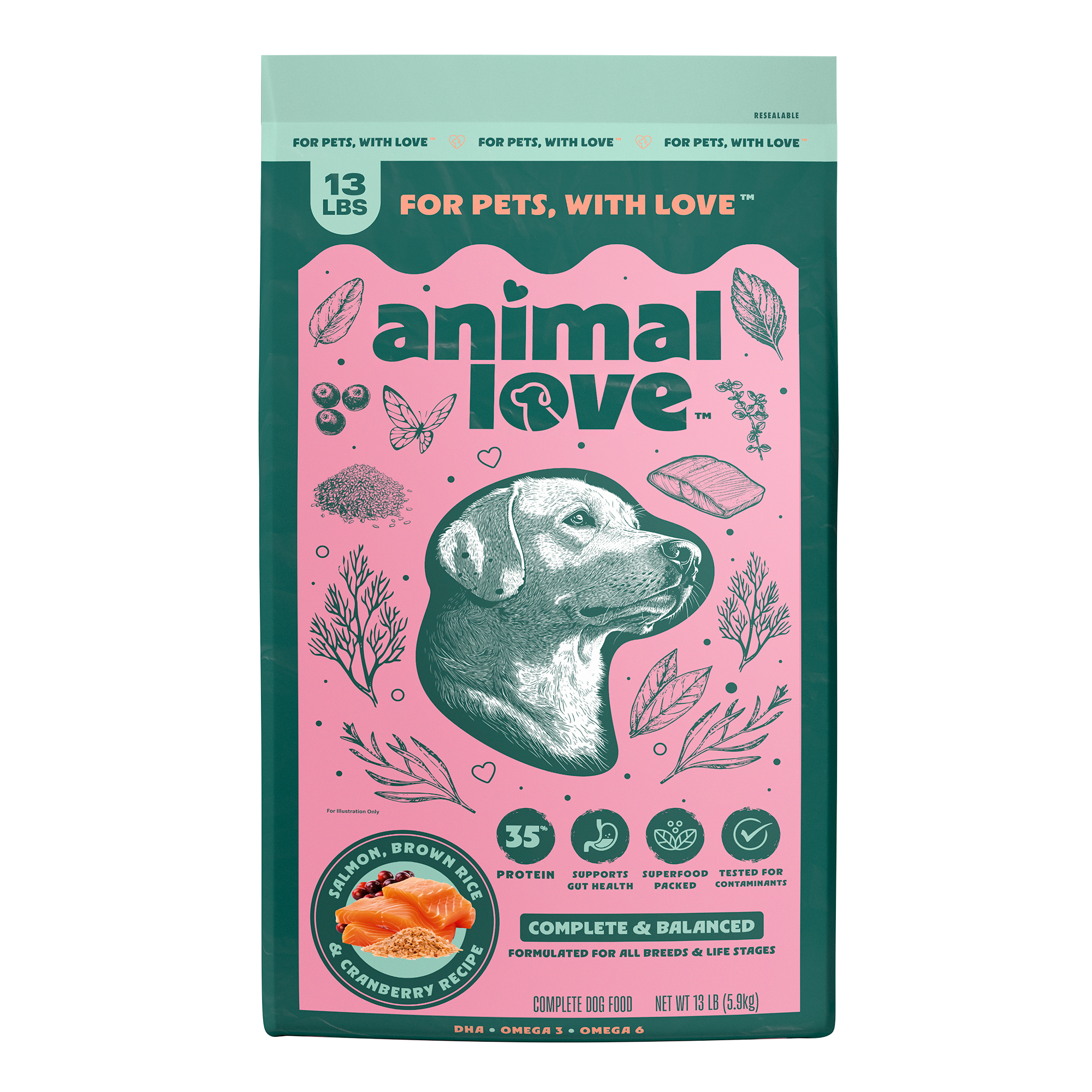 Salmon, Brown Rice, & Cranberry